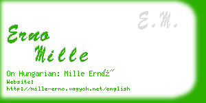 erno mille business card